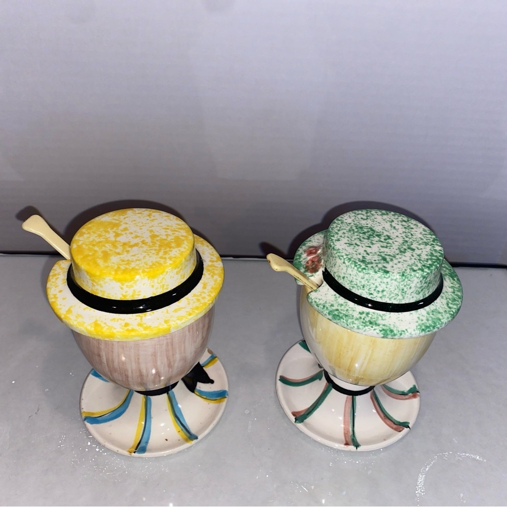 Mustard And ketchup Head Condiment Cups LEGO Vintage MCM Serving - Picture 5 of 7